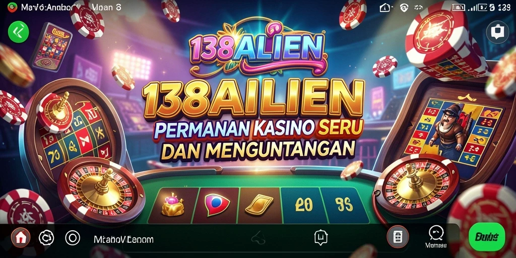 Screenshot gameplay yang menampilkan suasana kasino dalam 138ALIEN.