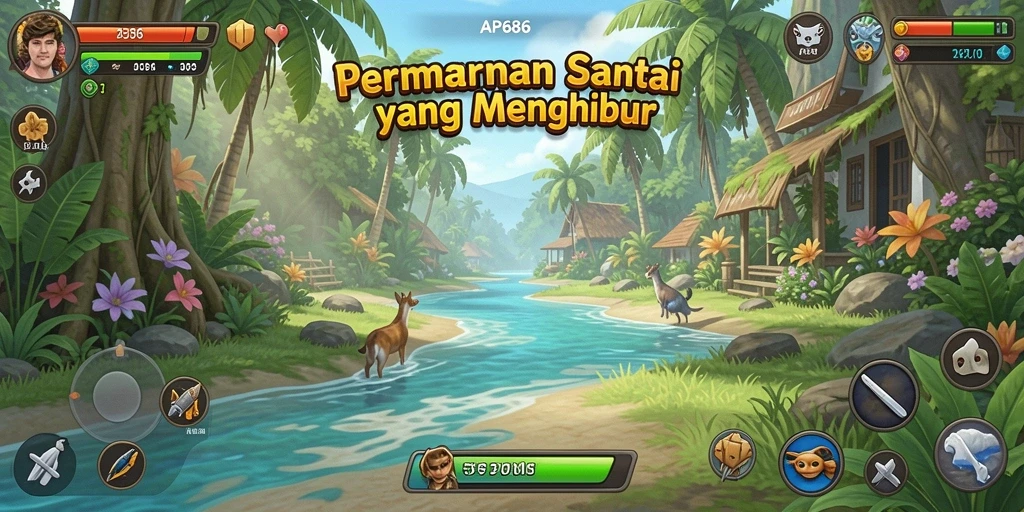Tangkapan layar AP686 menampilkan gameplay yang menarik dan penuh warna.
