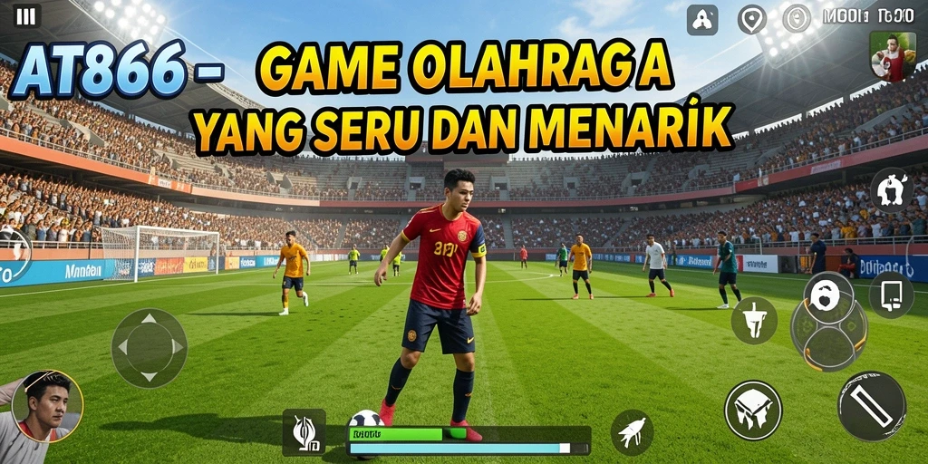 Screenshot gameplay AT866 yang menampilkan aksi olahraga seru.