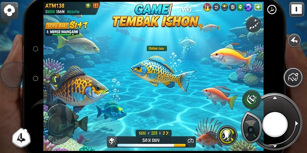 Tampilan gameplay seru saat berburu ikan di ATM138.