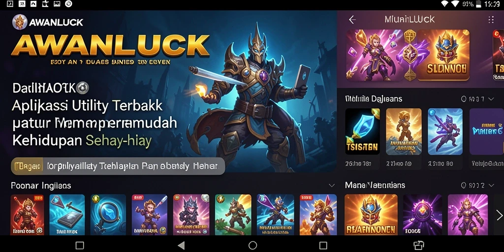 Tampilan antarmuka AWANLUCK yang sederhana dan efektif.
