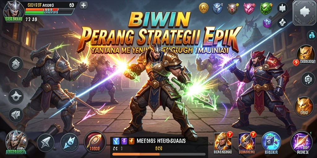 Tangkapan layar gameplay <strong>BIWIN</strong> menunjukkan pertempuran strategi yang mendebarkan.