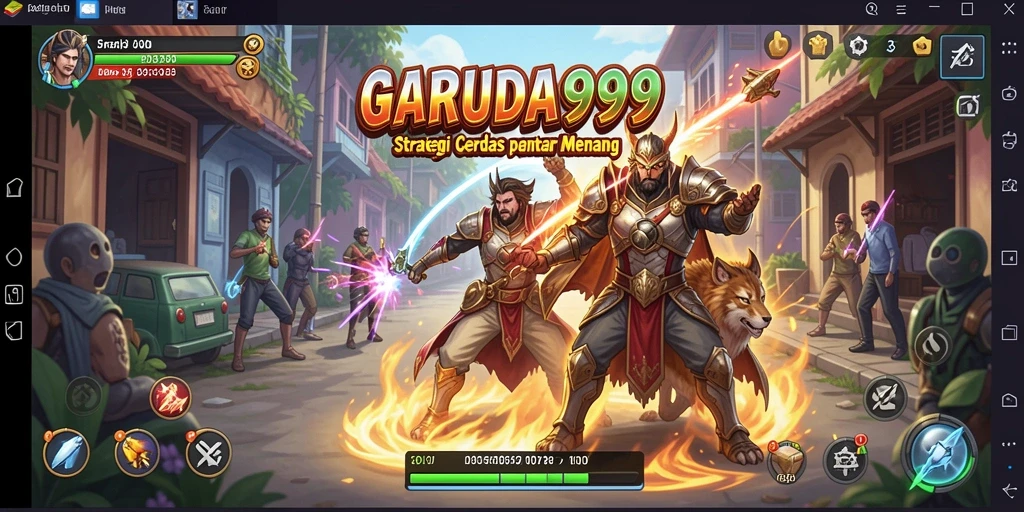 Menampilkan gameplay strategis yang mendebarkan di GARUDA999.