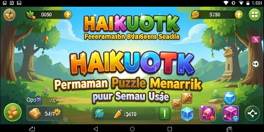 Tangkapan layar gameplay HAIKUOTK menunjukkan tantangan Puzzle yang seru.