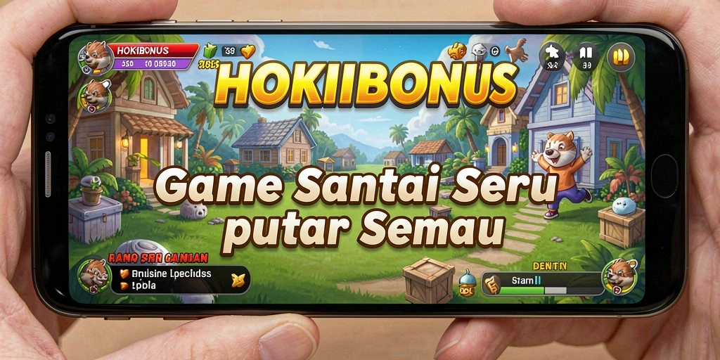 Tampilan gameplay seru di HOKIBONUS dengan karakter lucu.