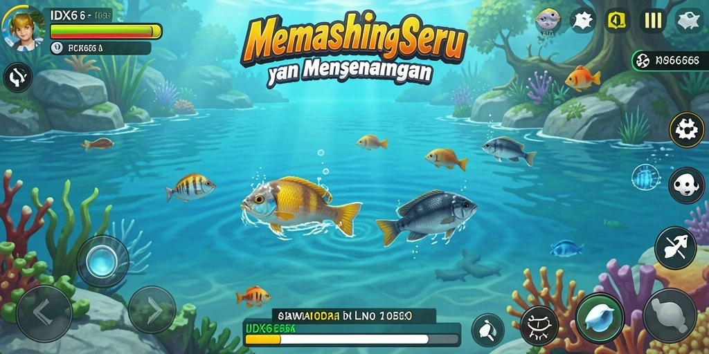 Tampilan gameplay menarik di <strong>IDX66</strong> dengan aktivitas memancing yang seru.