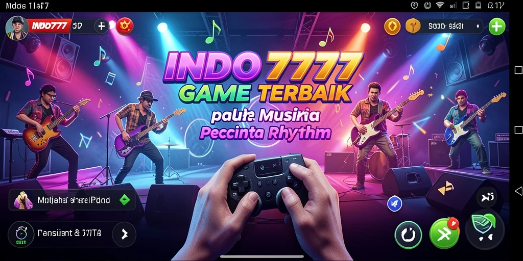 Screenshot INDO777 menampilkan pemain mengikuti irama musik yang dinamis.