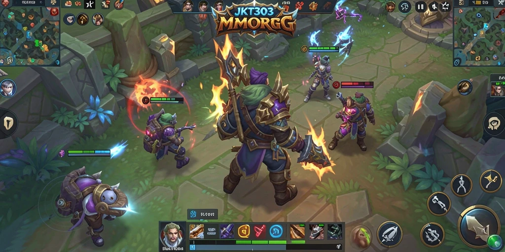 Tampilan gameplay JKT303 yang seru dan penuh aksi dalam dunia MMORPG.