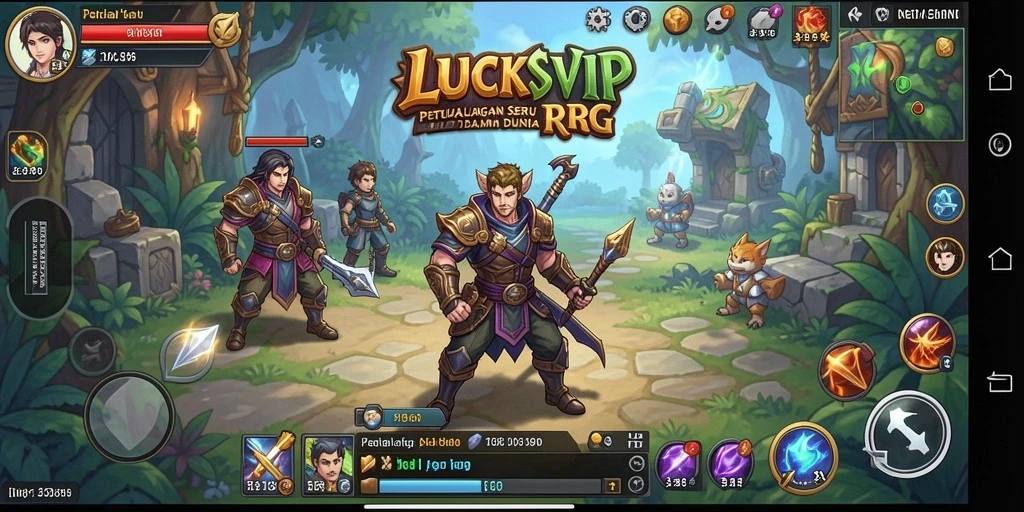 Screenshot gameplay LUCKSVIP yang menampilkan pertarungan seru dan karakter yang menawan.