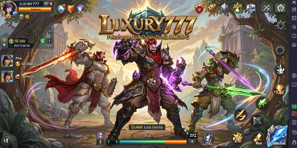 Tampilan gameplay MMORPG yang menakjubkan dalam LUXURY777.