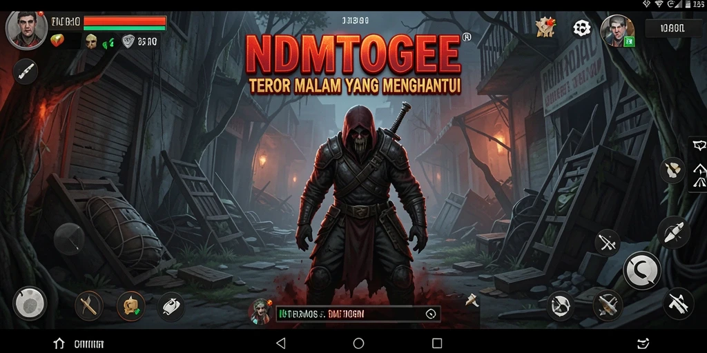 Screenshot gameplay NDMTOGEL yang menegangkan dan menyeramkan.