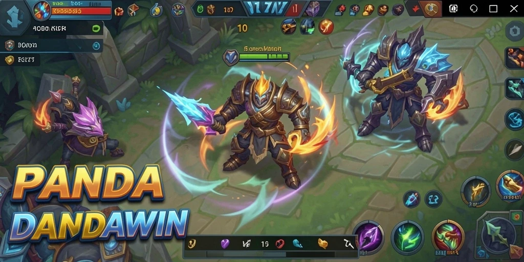 Tangkapan layar dari gameplay seru PANDAWIN MOBA.