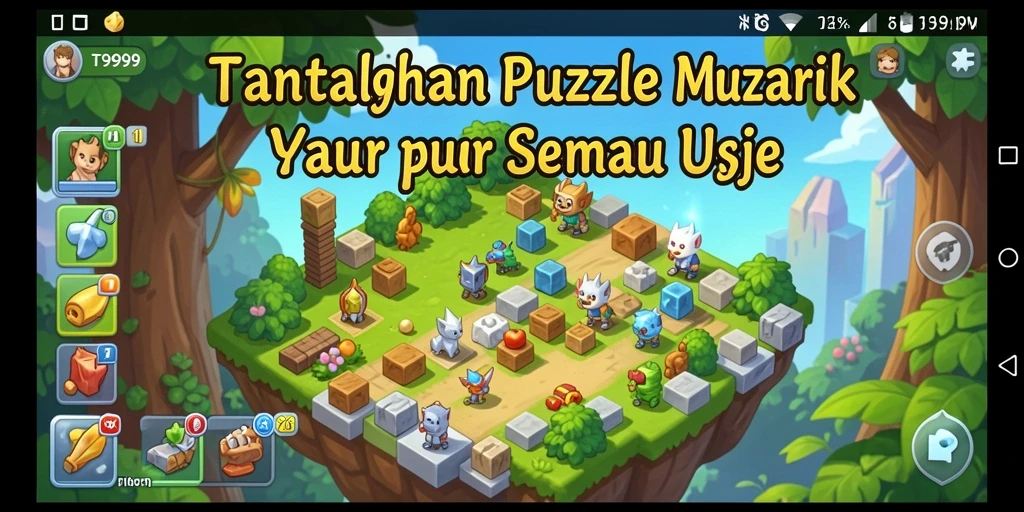 Tampilan gameplay T9999 yang penuh warna dan menarik.