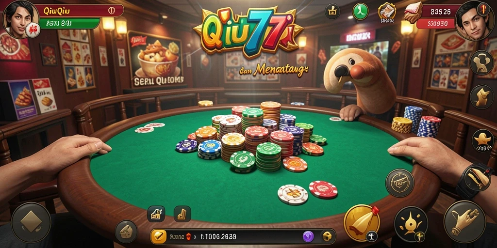 Tampilan gameplay QiuQiu yang mendebarkan di UT77.