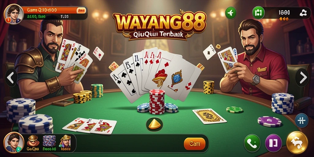 Screenshot utama WAYANG88 menampilkan keseruan bermain QiuQiu.