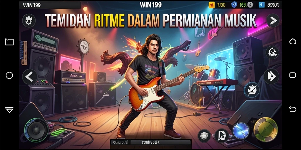 Screenshot gameplay WIN199 menampilkan aksi seru bermain musik.